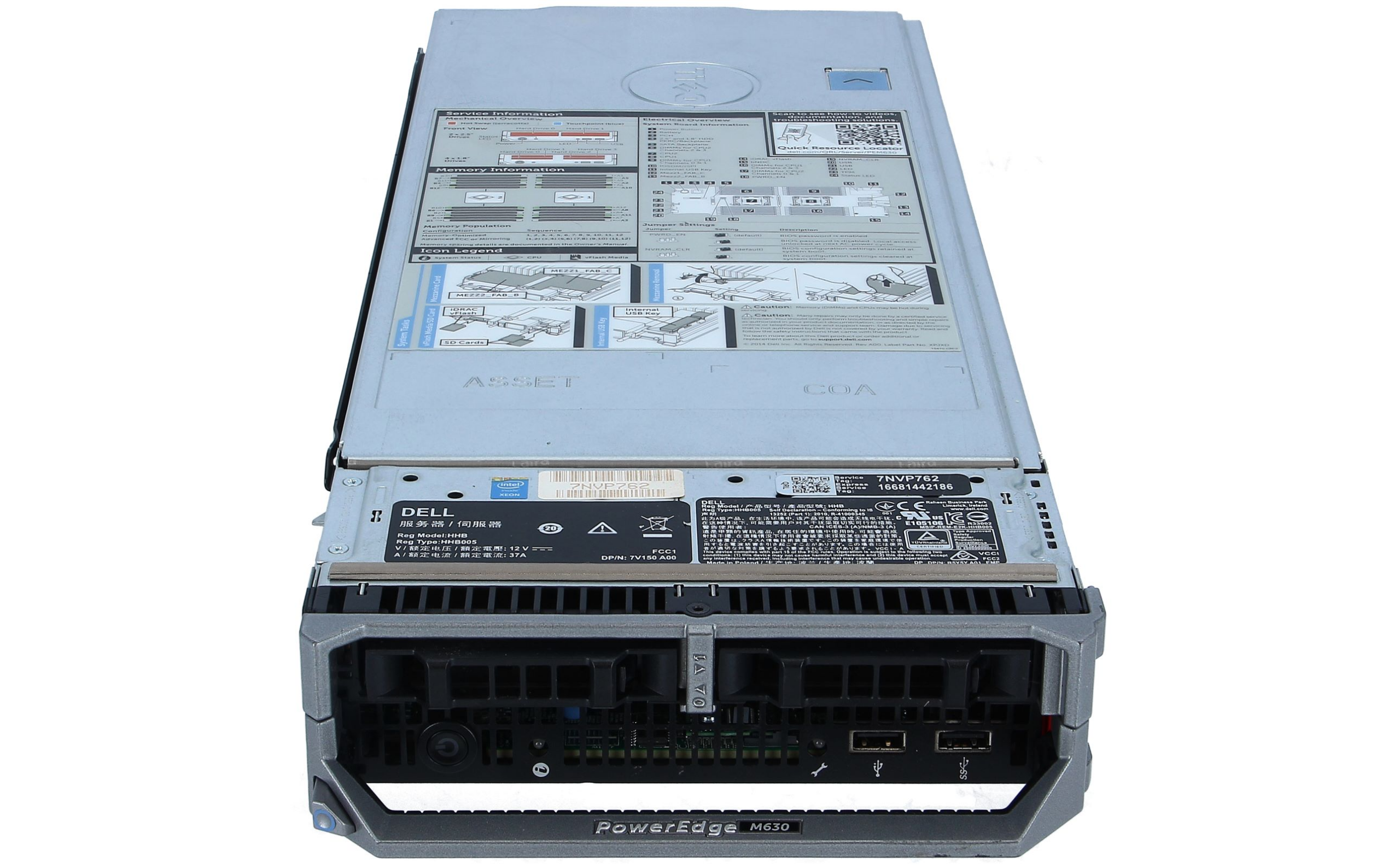 0096e4c0-1309-49cb-92be-8a5aa92fbc3b Dell Poweredge M630 Blade Server (2xSFF) 2 x Xeon E5-2680v3 (12-Cores)/128GB - Image 1