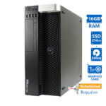 Dell Precision T3600 Tower Xeon E5-1620(4-Cores)/16GB DDR3/256GB SSD & 500GB/Nvidia 1GB/DNo ODD/7P G