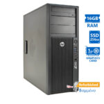 HP Z420 Tower Xeon E5-1650v2(6-Cores)/16GB DDR3/256GB SSD/Nvidia 1GB/DVD/7P Grade A+ Workstation Ref