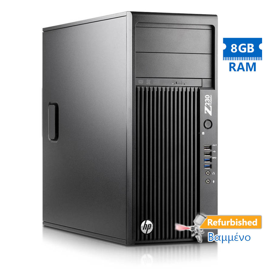 100389_1 HP Z230 Tower i7-4790/8GB DDR3/1TB/DVD/8P Grade A+ Workstation Refurbished PC - Image 1