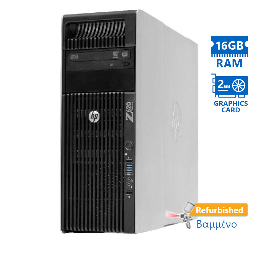 100823_1 HP Z620 Tower Xeon E5-2620(6-Cores)/16GB DDR3/1TB/Nvidia 2GB/DVD/7P Grade A+ Workstation Refurbished - Image 1