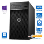 Dell Precision 3630 Tower Xeon E-2174G(4-Cores)/16GB DDR4/256GB M.2 SSD & 750GB/Nvidia 5GB/DVD/10P G