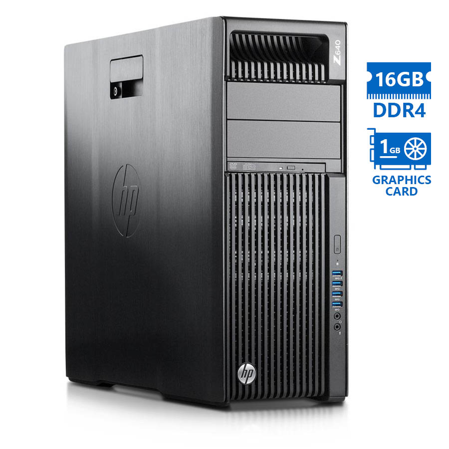 67905_1 HP Z640 Tower Xeon E5-2620v3(6-Cores)/16GB DDR4/2TB/Nvidia 1GB/DVD/Grade A Workstation Refurbished P - Image 1