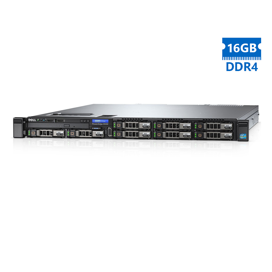 95094_1 Refurbished Server Dell Poweredge R430 R1U E5-2603v3/16GB DDR4/No HDD/4xLFF/1xPSU/DVD/Perc H330 mini - Image 1
