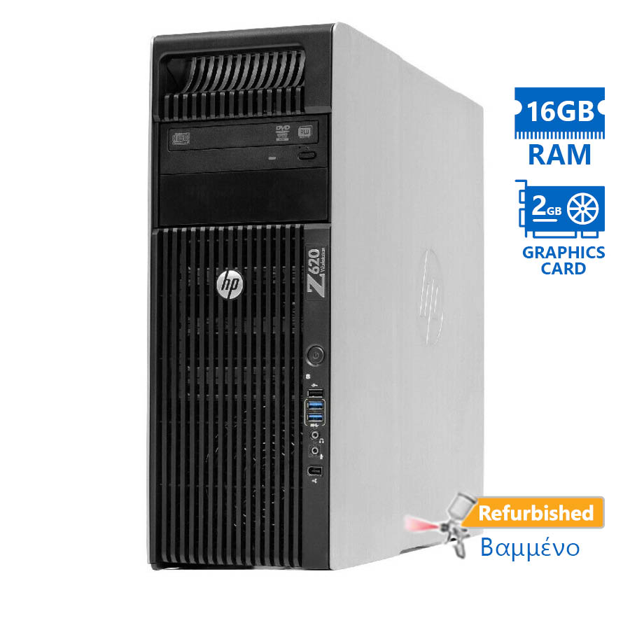 97078_1 HP Z620 Tower Xeon E5-2620(6-Cores)/16GB DDR3/2TB/ATI 2GB/DVD/Grade A+ Workstation Refurbished PC - Image 1