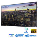 Used Signage Display QB65H WiFi/Samsung/65\"Ultra HD 4k/3840x2160/Black/w/Speakers/DVI-D & DP & 2xHDM
