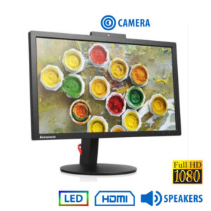 Used Monitor ThinkVision T2224zD LED/Lenovo/22\"FHD/w/Camera/1920x1080/Wide/Black/w/Speakers/D-SUB &