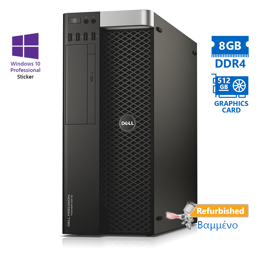 99806_1 Dell Precision 5810 Tower Xeon E5-1620v3(4-Cores)/8GB DDR4/500GB/Nvidia 512MB/DVD/10P Grade A+ Works - Image 1