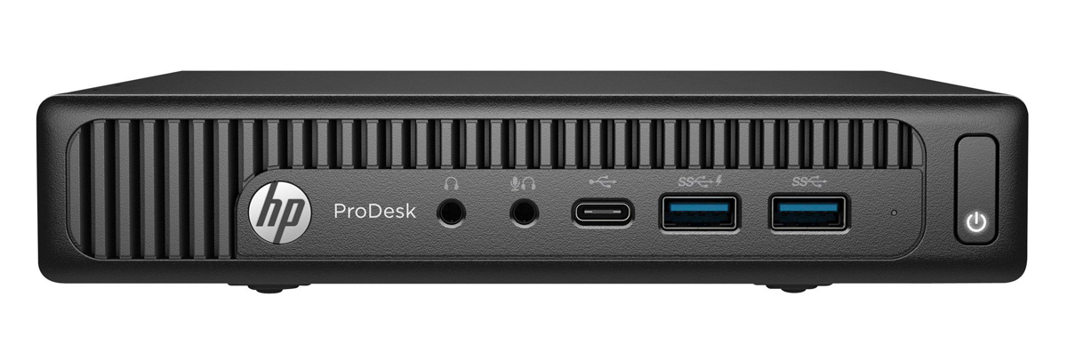 PCM-2531-SQR HP PC ProDesk 600 G2 Tiny, Refurbished Grade A Repainted, G4500T, 8/500GB, FreeDOS - Image 1