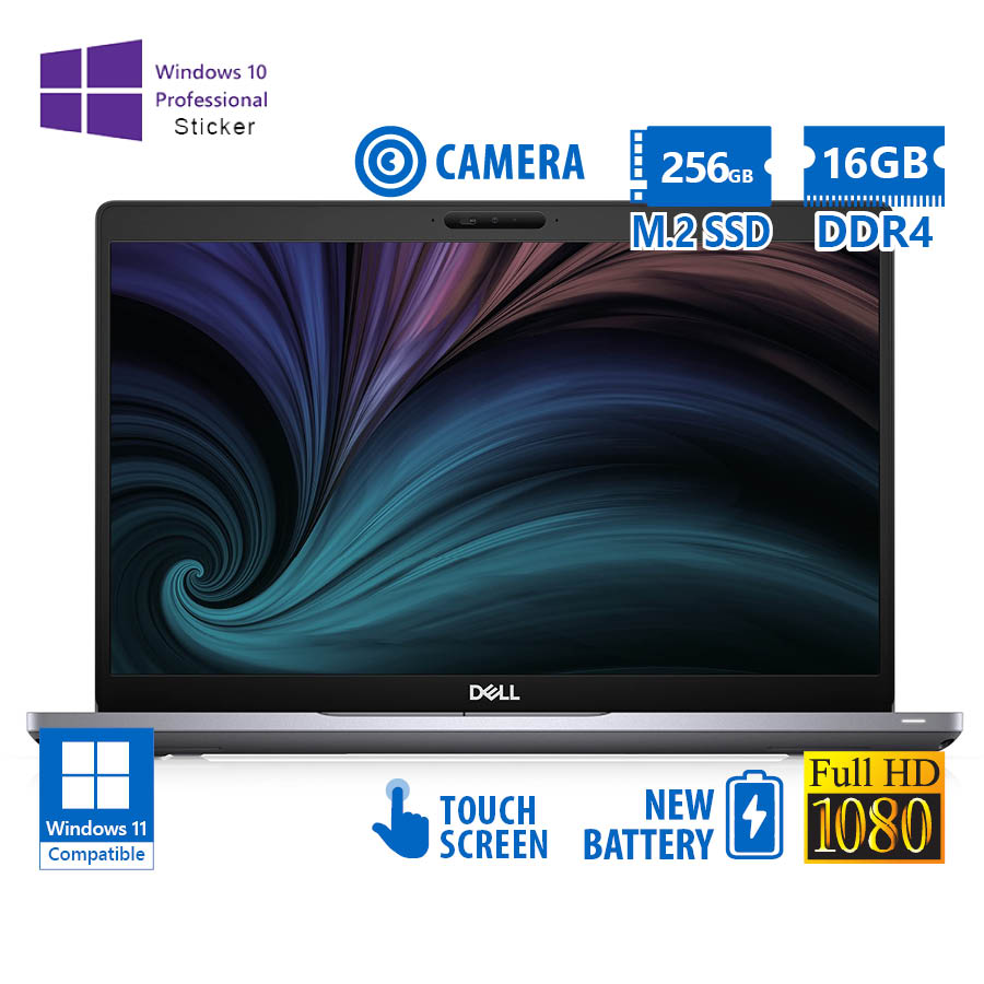 101000_1 Dell (A-) Latitude 5510 i5-10310U/15.6\"FHD Touchscreen/16GB DDR4/256GB M.2 SSD/No ODD/Camera/New Bat - Image 1