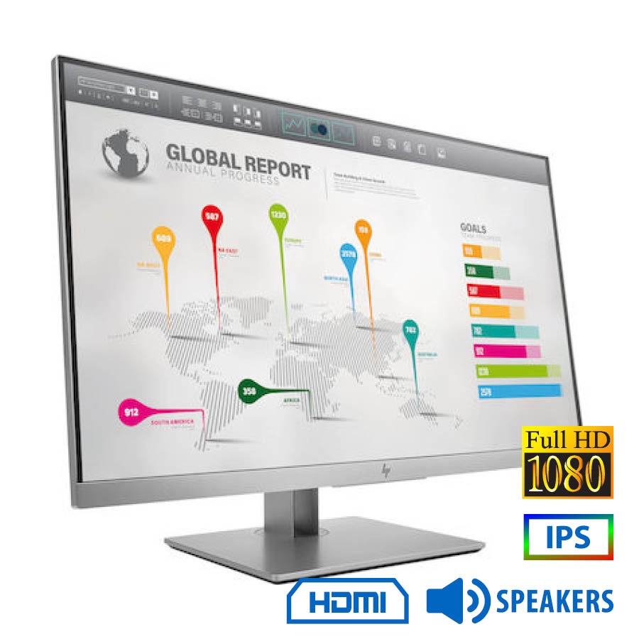 101412_1 Used Monitor ElitDisplay E273 IPS/HP/27\"FHD/1920x1080/Wide/Silver/Black/w/Speakers/D-SUB & DP & HDMI - Image 1