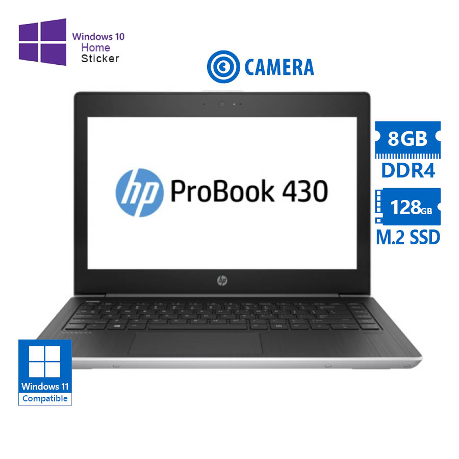 101511_1 HP (A-) ProBook 430 G5 i3-8130U/13.3”/8GB DDR4/128GB M.2 SSD/No ODD/Camera/10H Grade A- Refurbished - Image 1