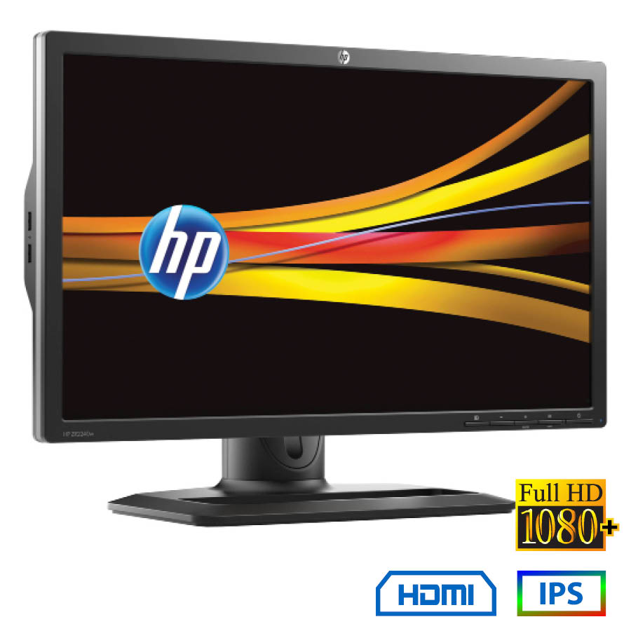 57591_1 Used Monitor ZR2440w IPS LED/HP/24\"FHD/1920x1200/Wide/Black/DVI-D & DP & HDMI & USB HUB - Image 1